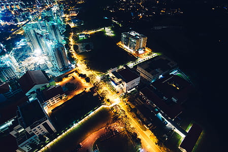 photo of high-rise building during nighttime thumbnail