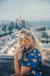 Young Woman On Carnival Ride Photo thumbnail