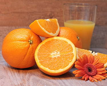 slice orange and clear drinking glass thumbnail