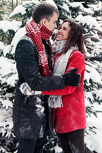 man and woman facing each other thumbnail