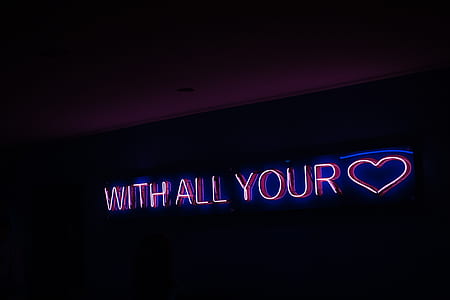 With All Your heart neon signage thumbnail