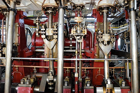 close-up photo of red and gray industrial machine thumbnail
