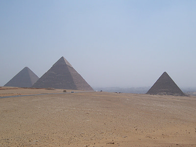 pyramid on desert during daytime thumbnail