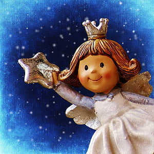 ceramic girl holding star figurine thumbnail