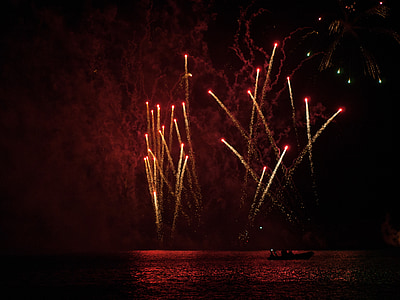 fireworks under black sky thumbnail
