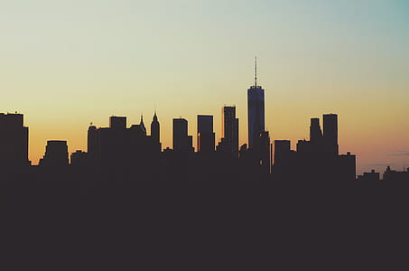 silhouette photography of New York City buildings thumbnail