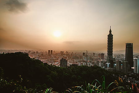 city, landscape, sky, sunset thumbnail