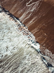areal view of seashore near sand thumbnail