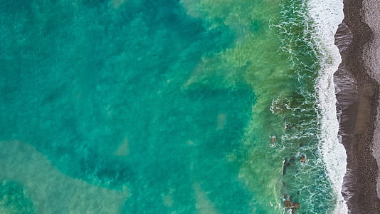 aerial photography of seashore thumbnail