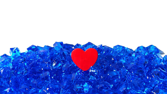 red heart on blue gemstones thumbnail