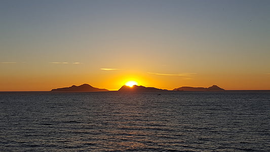 landscape photography of orange sunset and sea thumbnail