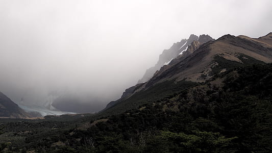 landscape of mountain covered with fog thumbnail