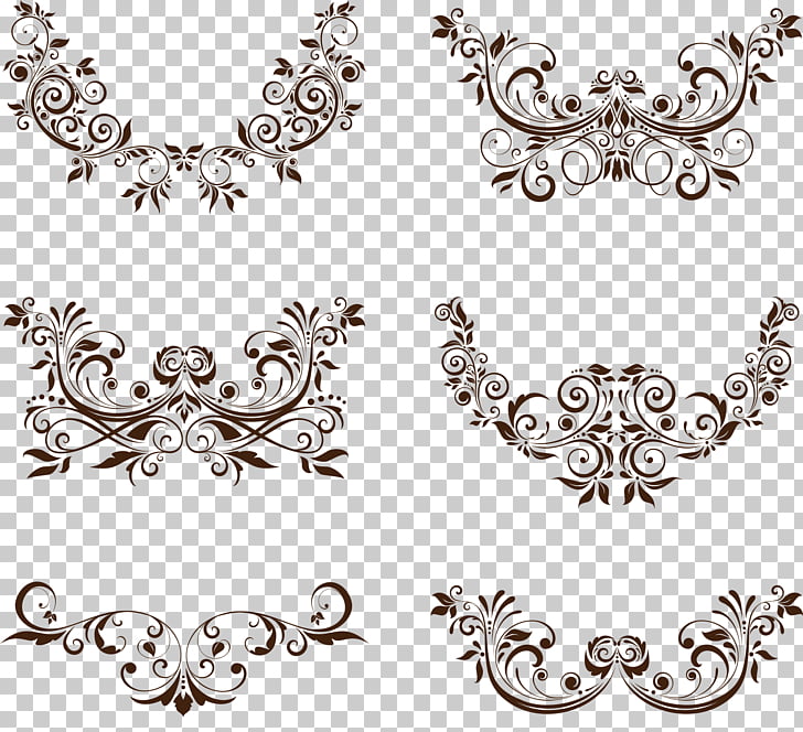Ornament Euclidean , Floral Ornament , brown floral wall decors illustration PNG clipart