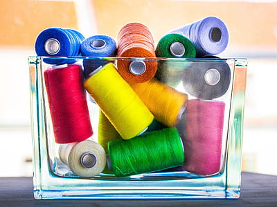 assorted-color thread roll lot thumbnail