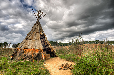 tipi tent surrounded by plants thumbnail