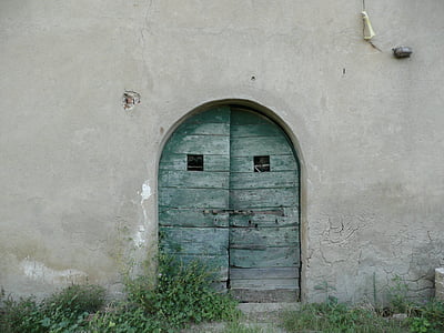 gray wooden door closed thumbnail