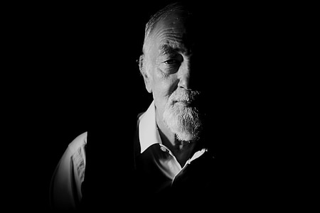 grayscale photo of man thumbnail