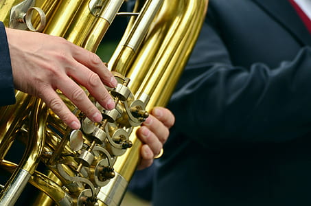 person playing brass air instrument thumbnail