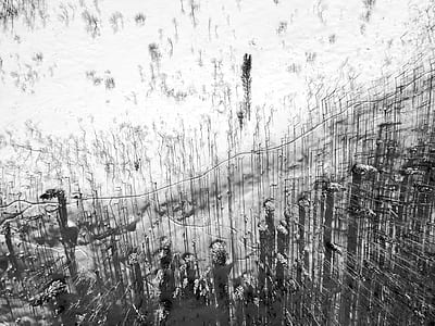 grayscale photography of abstract painting thumbnail