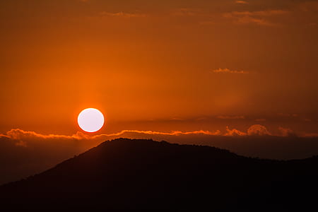 mountain during sunset thumbnail