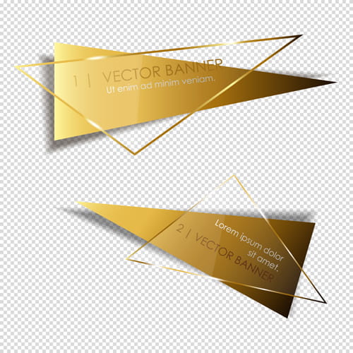 Glass Banners 01 Vector Set Eps File Free Graphics Uihere