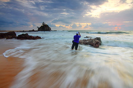 sea, dawn, landscape, nature thumbnail
