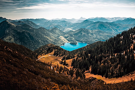 body of water between mountains thumbnail