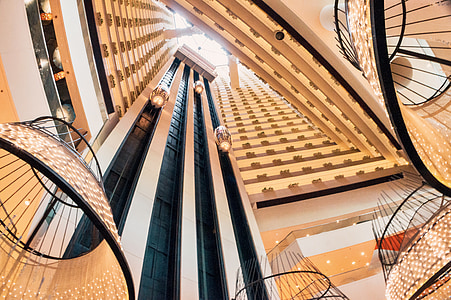 architectural photography of orange building thumbnail