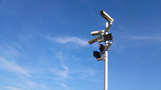 CCTV cameras on metal post thumbnail