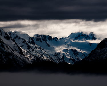 landscape photography of white mountains thumbnail