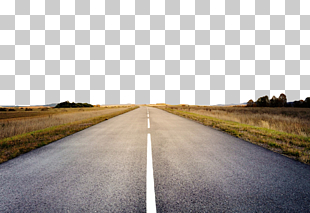 Car Road trip, Cement road, asphalt road between grass PNG clipart