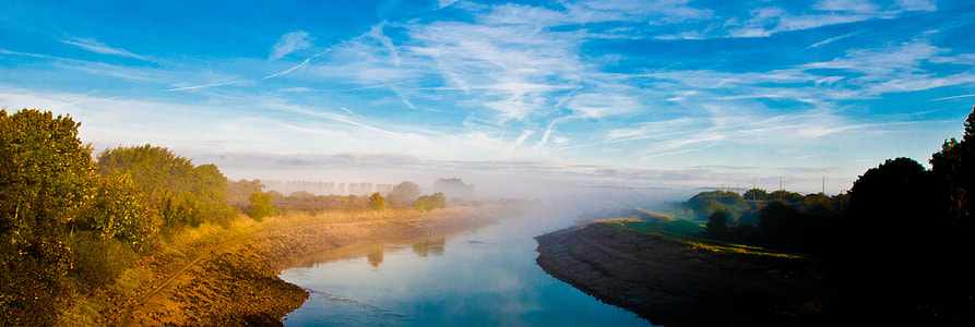 river under The blue sky thumbnail