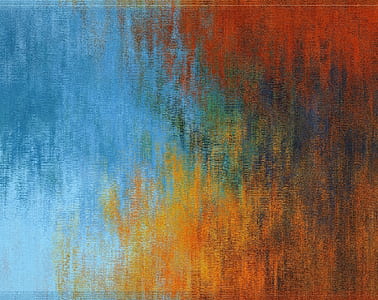 blue, yellow, and red abstract paintiing thumbnail