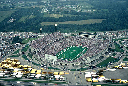 birds eye view of football stadium full of people thumbnail