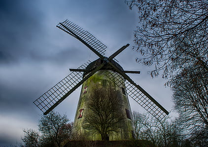 shallow focus photography of green and brown windmill thumbnail