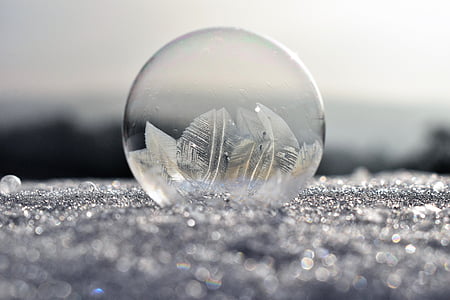 depth photography of clear glass ball thumbnail