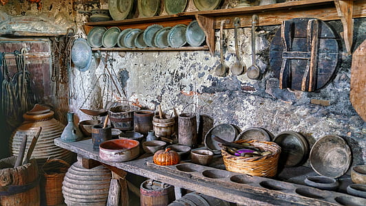 brown wicker basket beside black wooden congkak thumbnail
