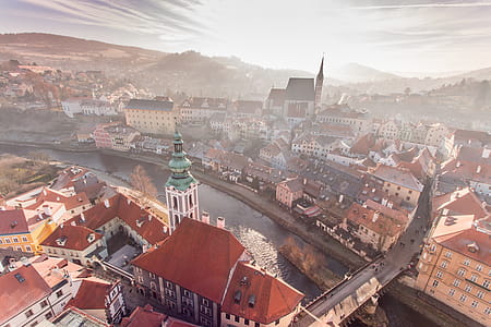 Beautiful view of the historic town of Czech Krumlov thumbnail