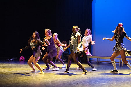 group of dancing women on stage thumbnail