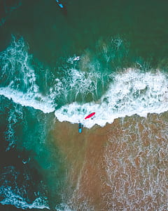 aerial view photography of green body of water thumbnail