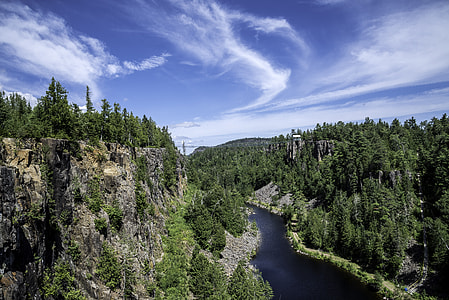 Cliffs and River under the Blue Sky at Eagle Canyon, Ontario thumbnail