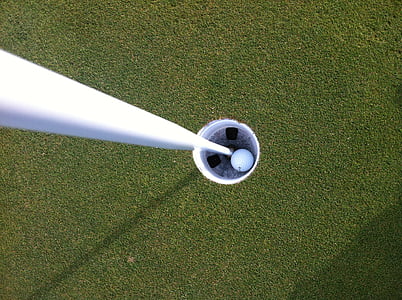 white golf ball in hole thumbnail