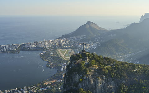 aerial view photography Christ The Redeemer, Rio De Janeiro, Brazil thumbnail