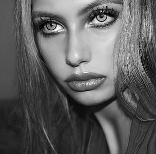 Grayscale Photo of Woman thumbnail