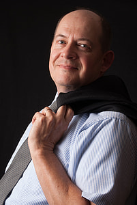 man wears blue dress shirt thumbnail