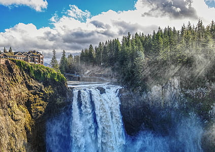 time lapse photography of waterfall thumbnail