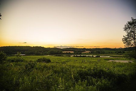 Orange Sunset and landscape at Indian Lake County Park thumbnail