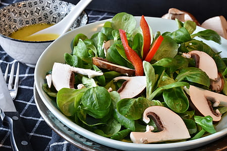 vegetable salad on white ceramic bowl thumbnail