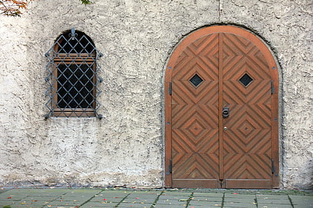 oval brown door near window thumbnail