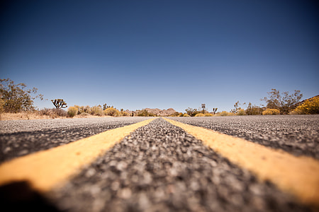gray and yellow asphalt road thumbnail